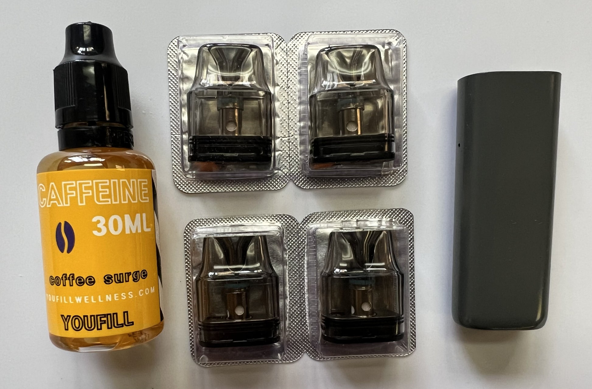 Caffeine Refillable Diffuser Kit, Equivalent to 30 Disposable Diffuser Inhale Wellness Diffusers for Aromatherapy Caffeine Refillable Diffuser Kit, Equivalent to 30 Disposable Diffuser Inhale Wellness Diffusers for Aromatherapy